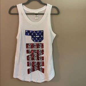 Bling pink tank